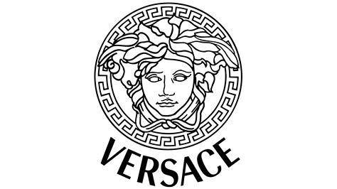 logo marca versace|versace logo black and white.